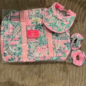 Lilly Pulitzer gym bag and accessories